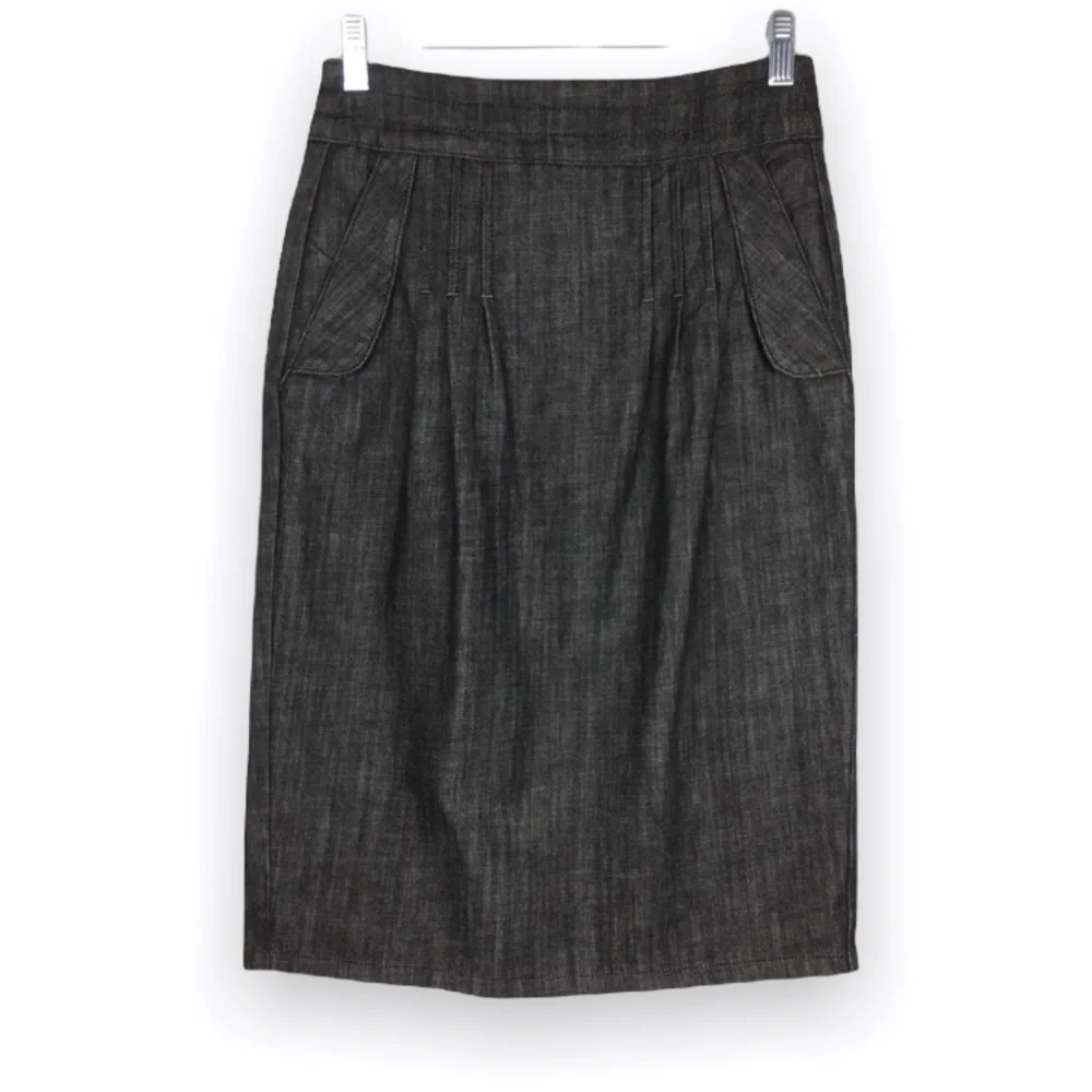 Level 99 Womens Size 27 Charcoal Dark Gray Black Denim Jean Pencil Skirt